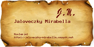 Jaloveczky Mirabella névjegykártya